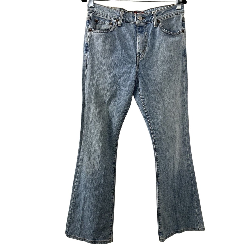 Levi's Light‎ Wash Denim 519 Low Flare Jeans 11 JR M Blue Y2K Boho Retro McBling